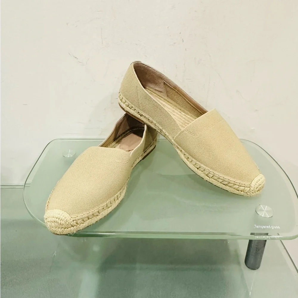 Banana Republic Espadrille Slip On Canvas Shoe Beige Women’s‎ Size 10M